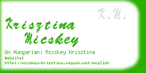 krisztina micskey business card